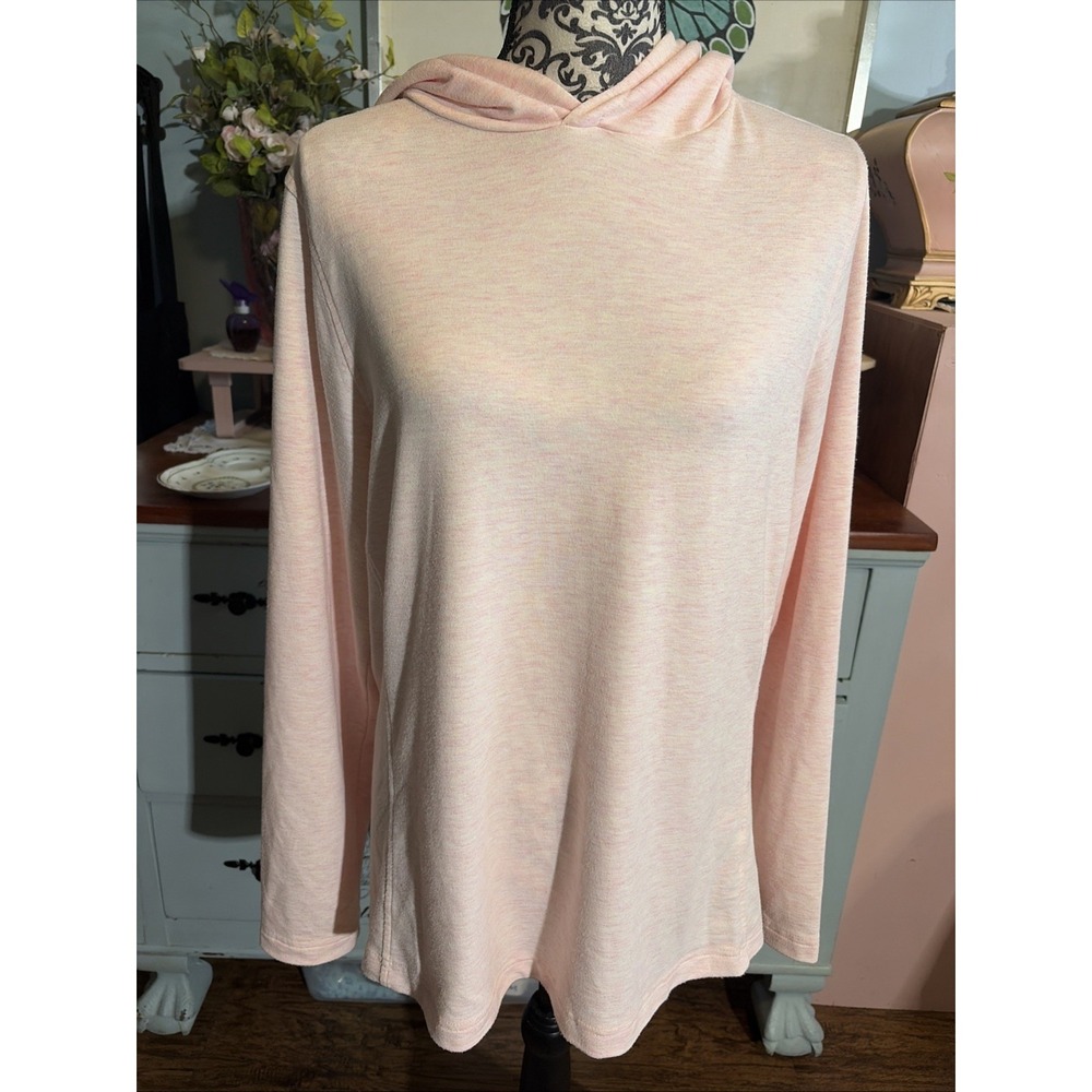 Turtleson  Pullover Hooded Long Sleeve Sweatshirt /Top Pink XL. Soft.